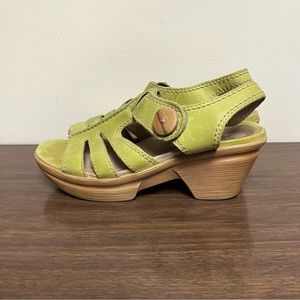 Sanita Platform Sandals with Velcro Ankle Strap 37 Made in Portugal